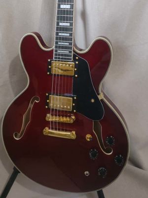 Higher Quality 335 Jazz Half Hollow Electric Guitar Gold Hardware Accessories Red