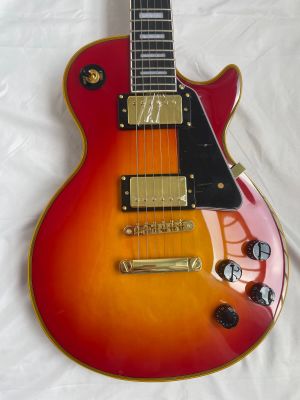 Custom LP Electric Guitar Rosewood Fretboard Yellow Bound Gold Accessories