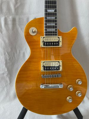 H Standard Slash Electric Guitar Chrome Hardware Transparent Yellow Maple Top