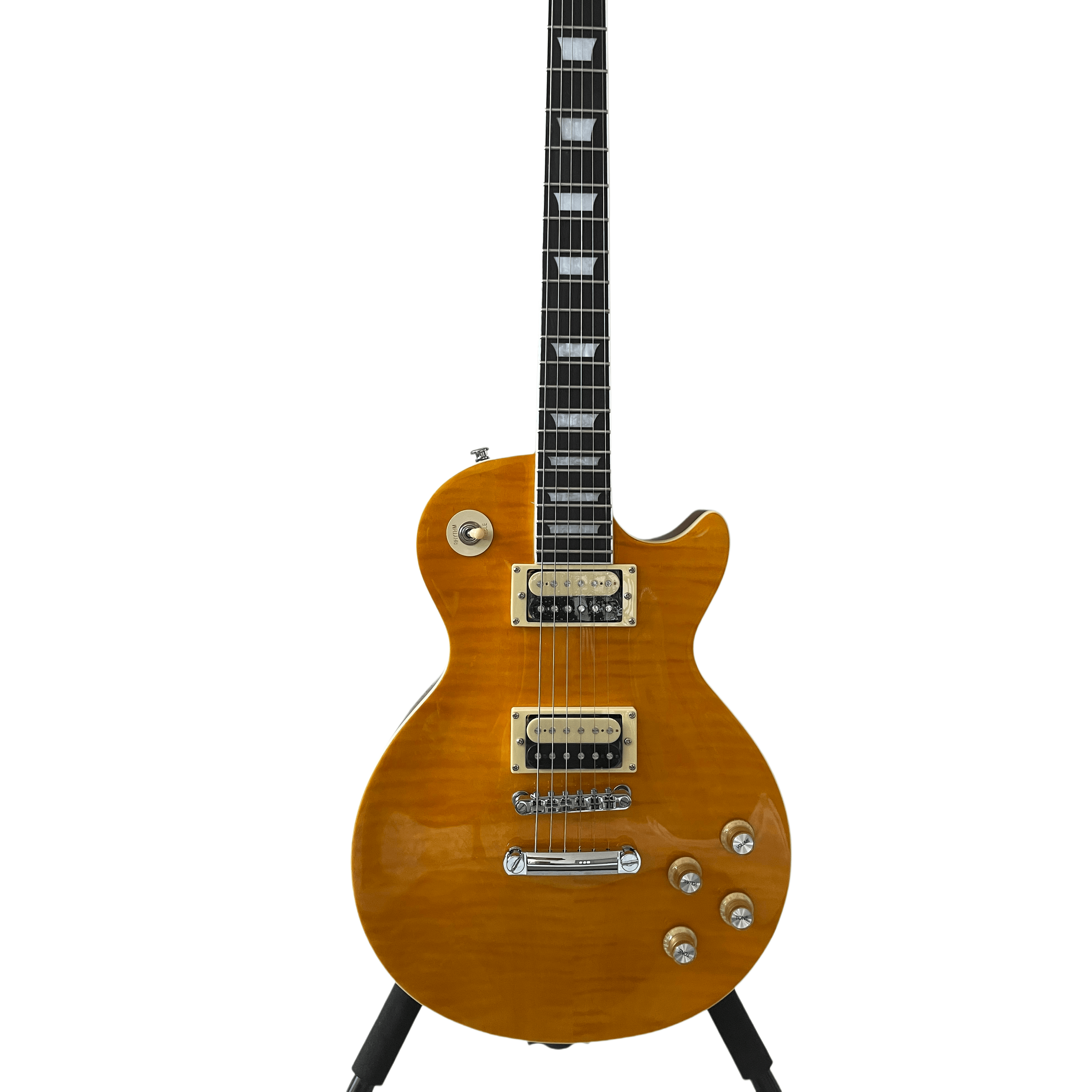 H Standard Slash Electric Guitar Chrome Hardware Transparent Yellow Maple Top