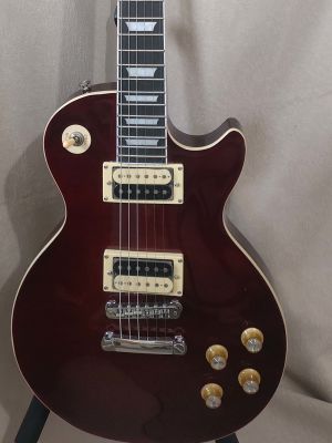 Custom LP Electric Guitar, Rosewood Fingerboard, Transparent Red Maple Top