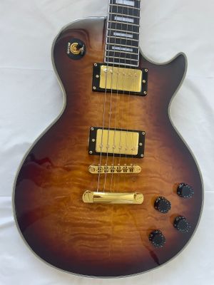 Custom 6-String LP Electric Guitar New Transparent Sunset Color