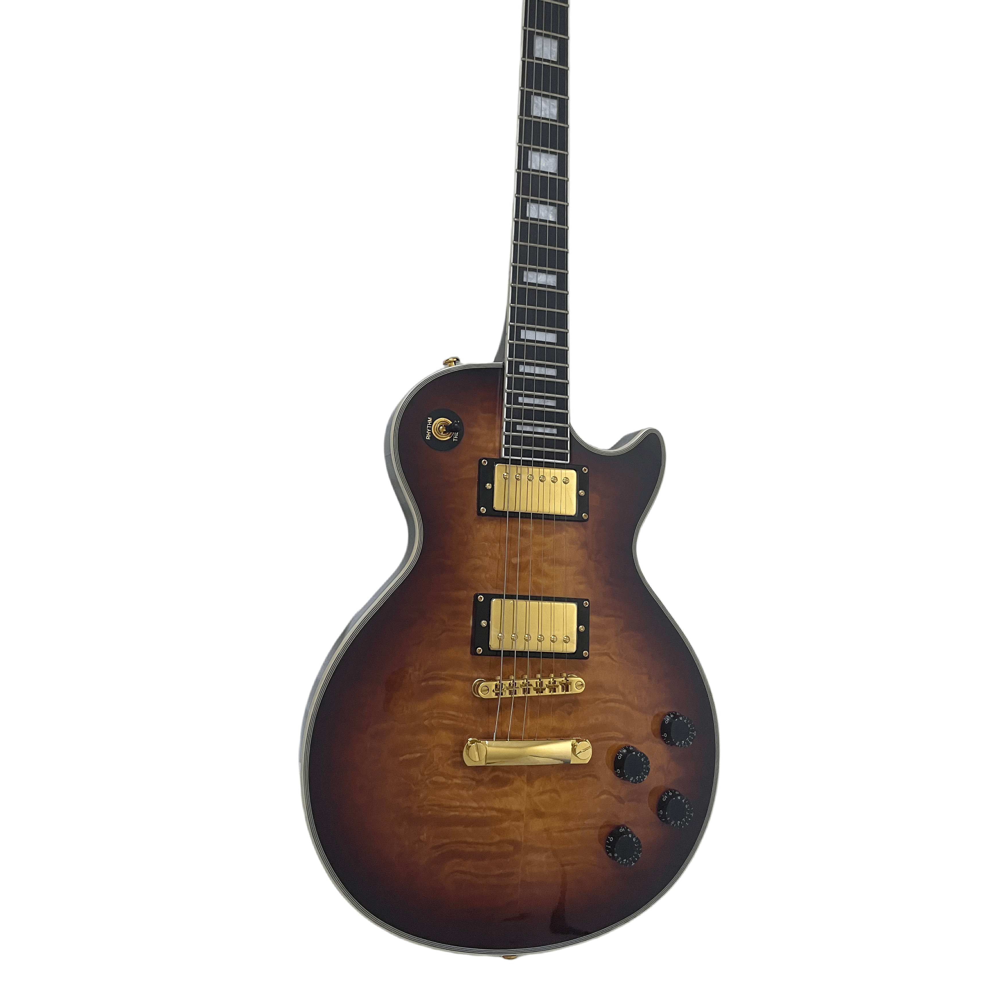 Custom 6-String LP Electric Guitar New Transparent Sunset Color
