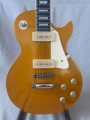 Classic LP Electric Guitar Chrome Plated Hardware P90 Pickup Gold Finish