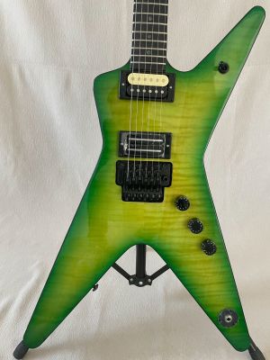Dimebag Darrell Signature Model  Electric Guitar Flame Maple Top Floydrose vibrato Green