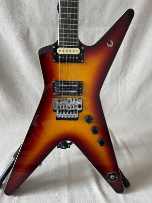 OEM 6 Strings Dimebag ML Electric Guitar Sunset Flame Maple Veneer Floydrose Vibrato