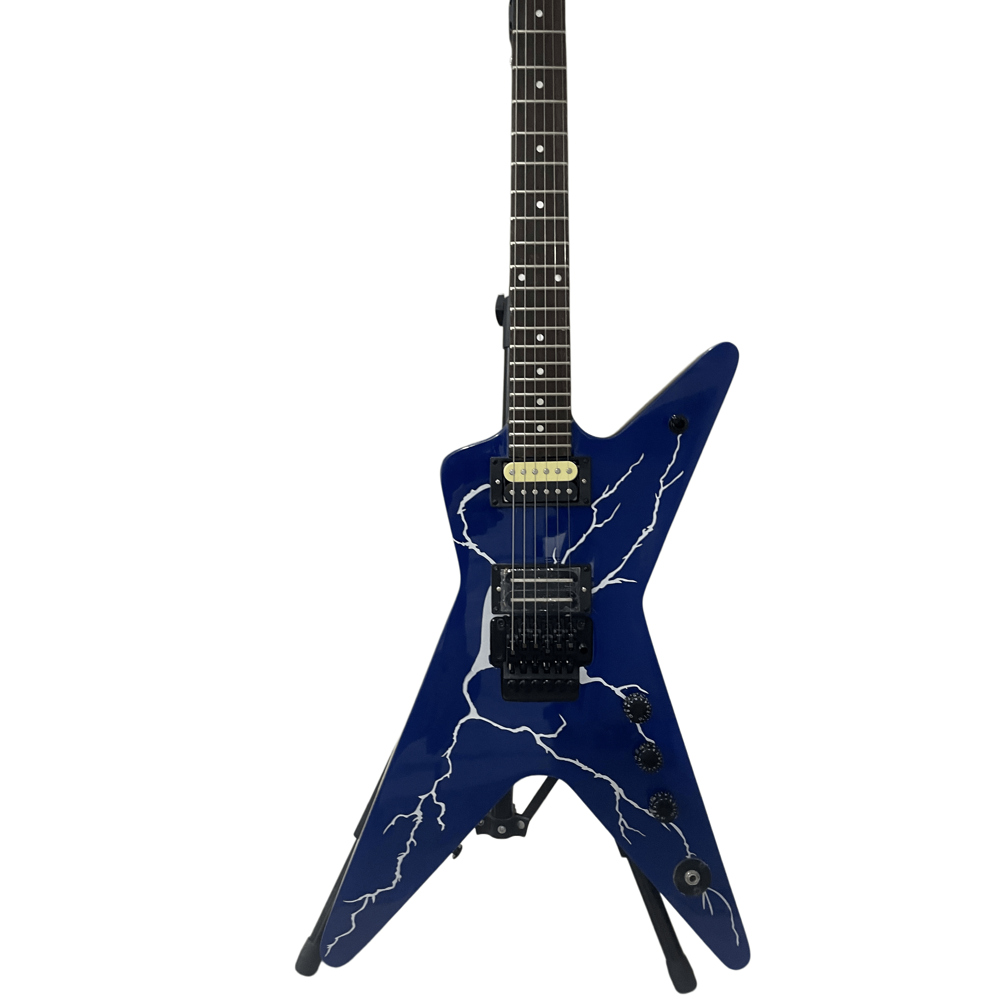 OEM 6 Strings Dimebag Darrel ML  Electric Guitar Blue Lightning Floydrose vibrato
