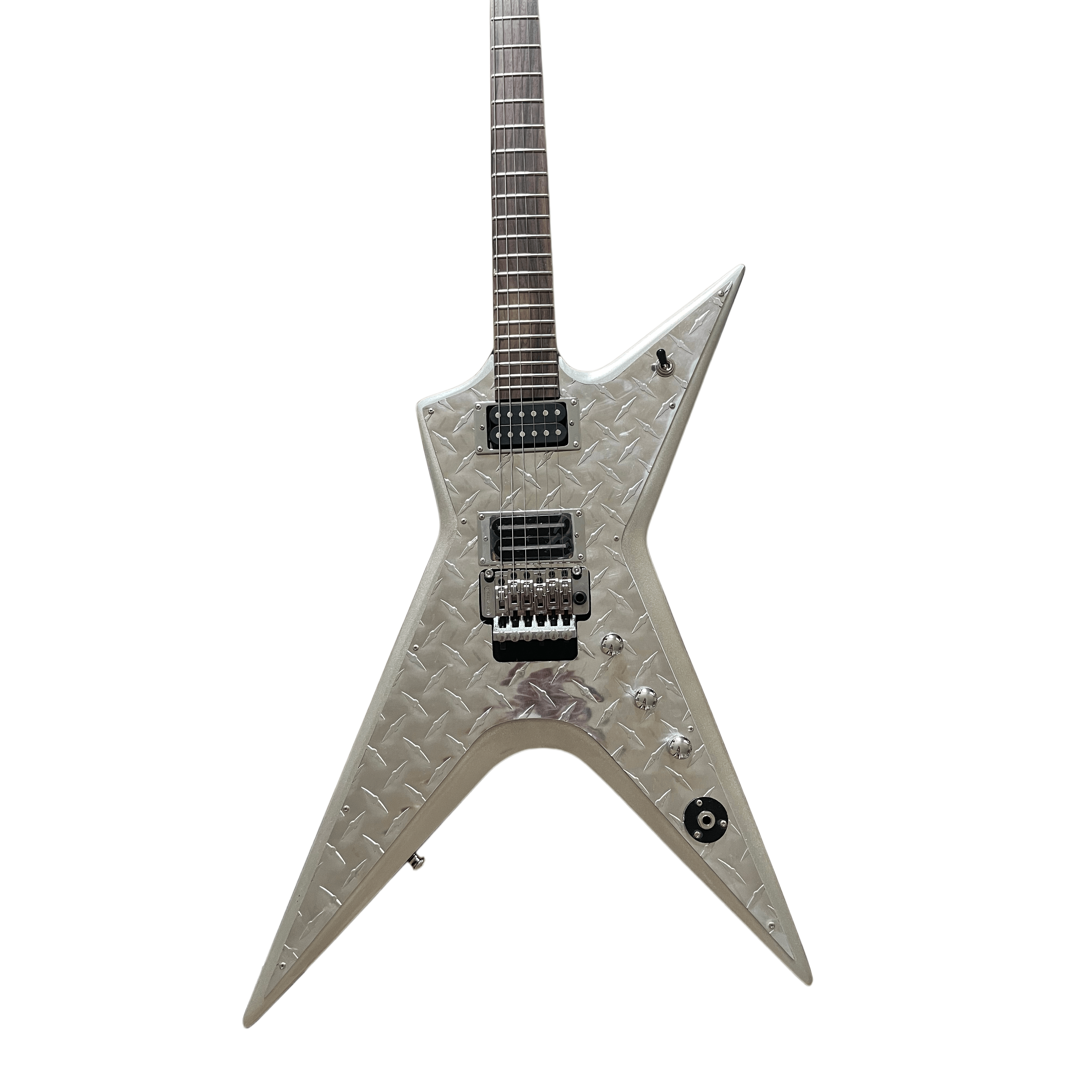 OEM 6-String Dimebag Stealth Electric Guitar Silver Jewelry Metal Top