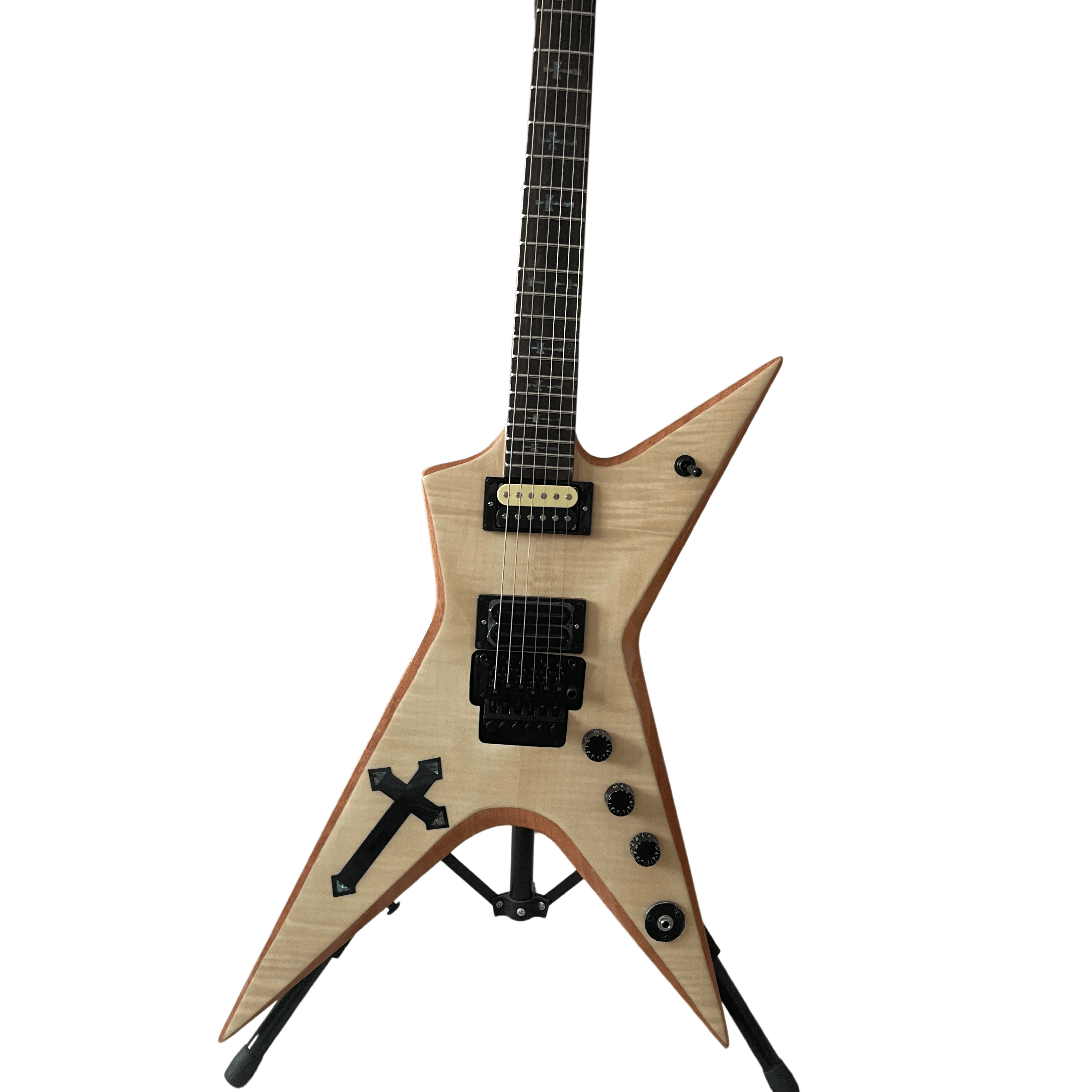 6-String D3 Southern Cross Dimebag Darrell Electric Guitar Flame Maple Veneer