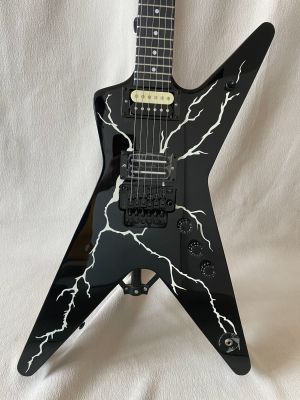 OEM 6 Strings Dimebag Darrell Electric Guitar Black FloydRose Vibrato