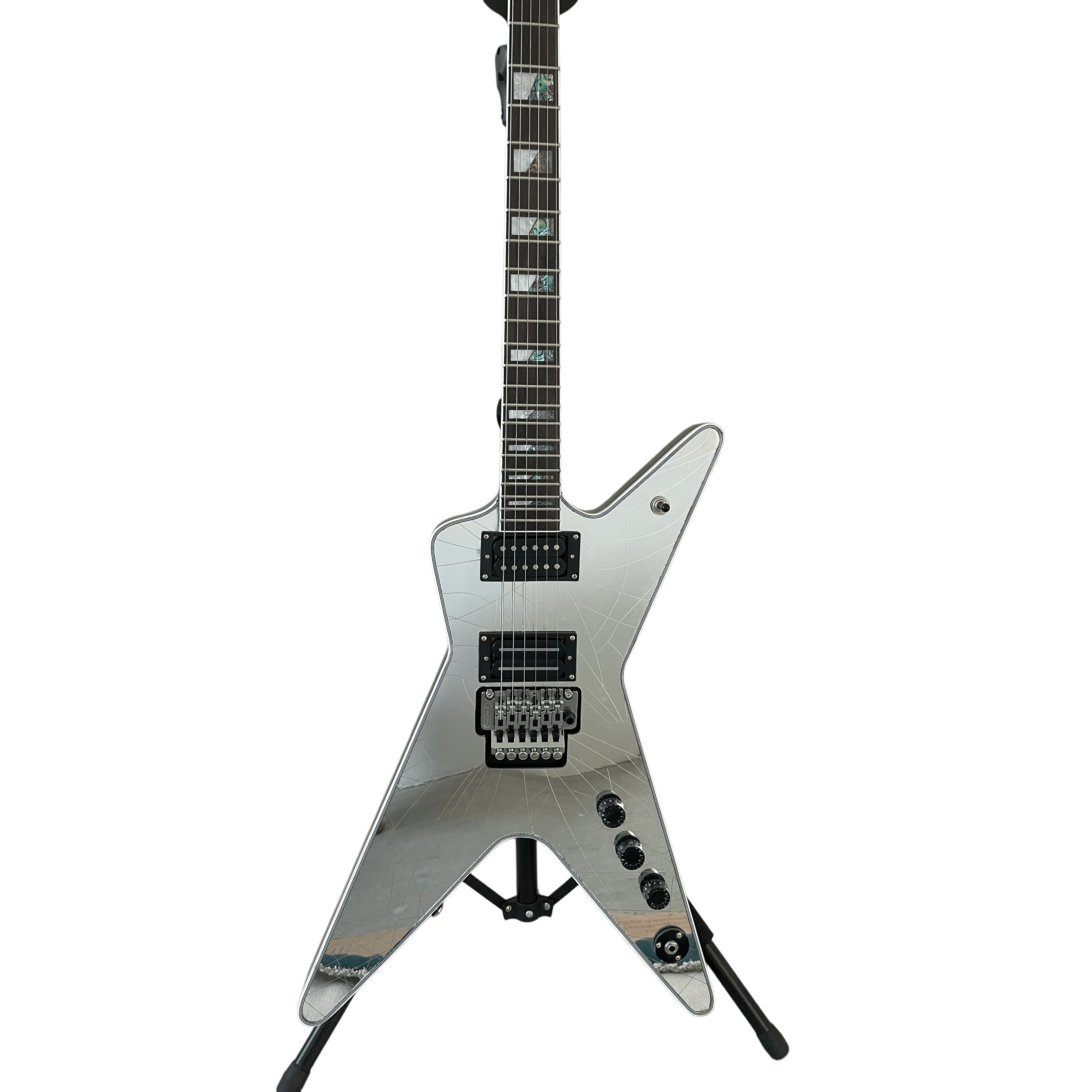 OEM 6 Strings Dimebag Darrell ML Electric Guitar Mirror Veneer Floydrose vibrato