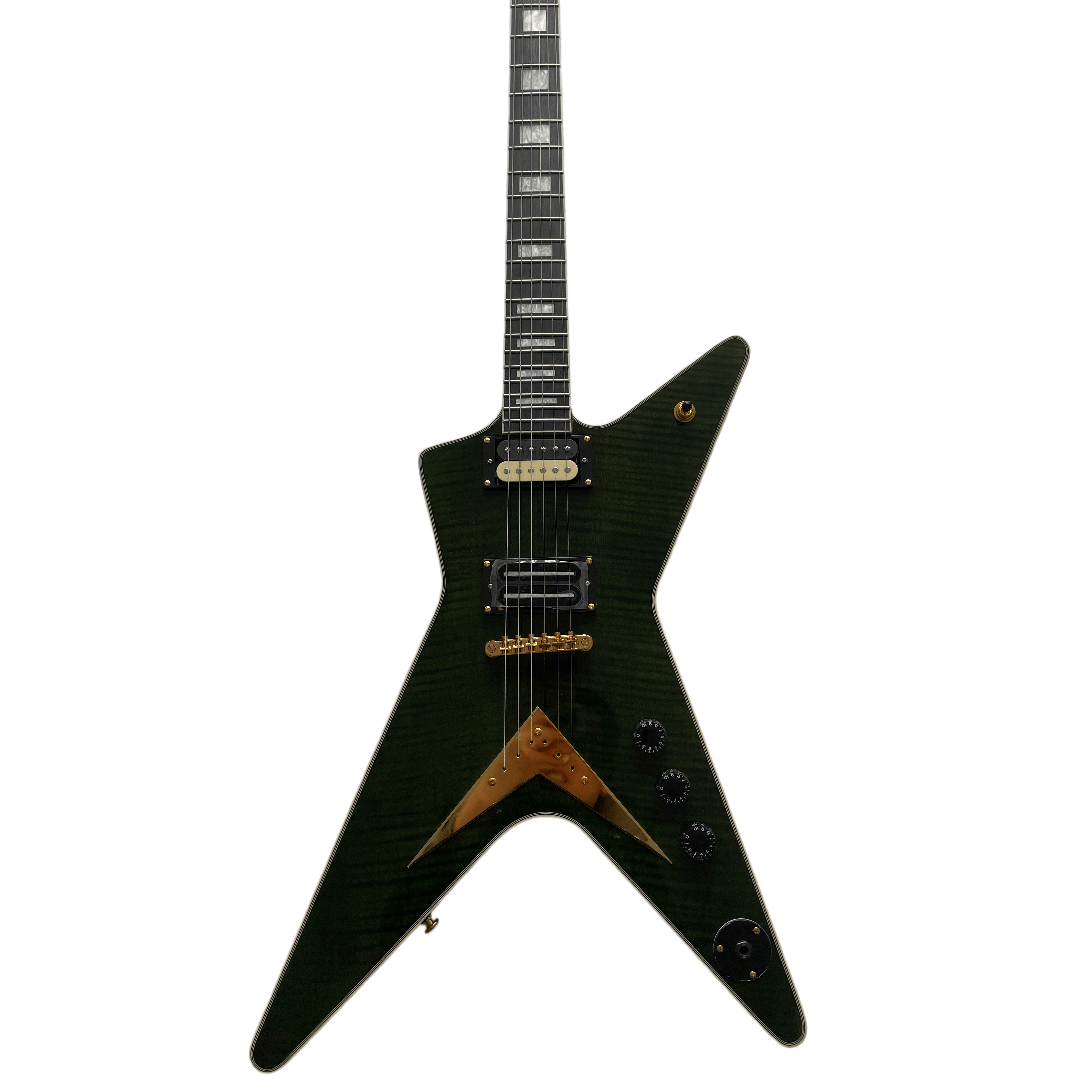 OEM 6 Strings Dimebag Darrel ML  Electric Guitar Olive Green Flame Maple Veneer Floydrose vibrato