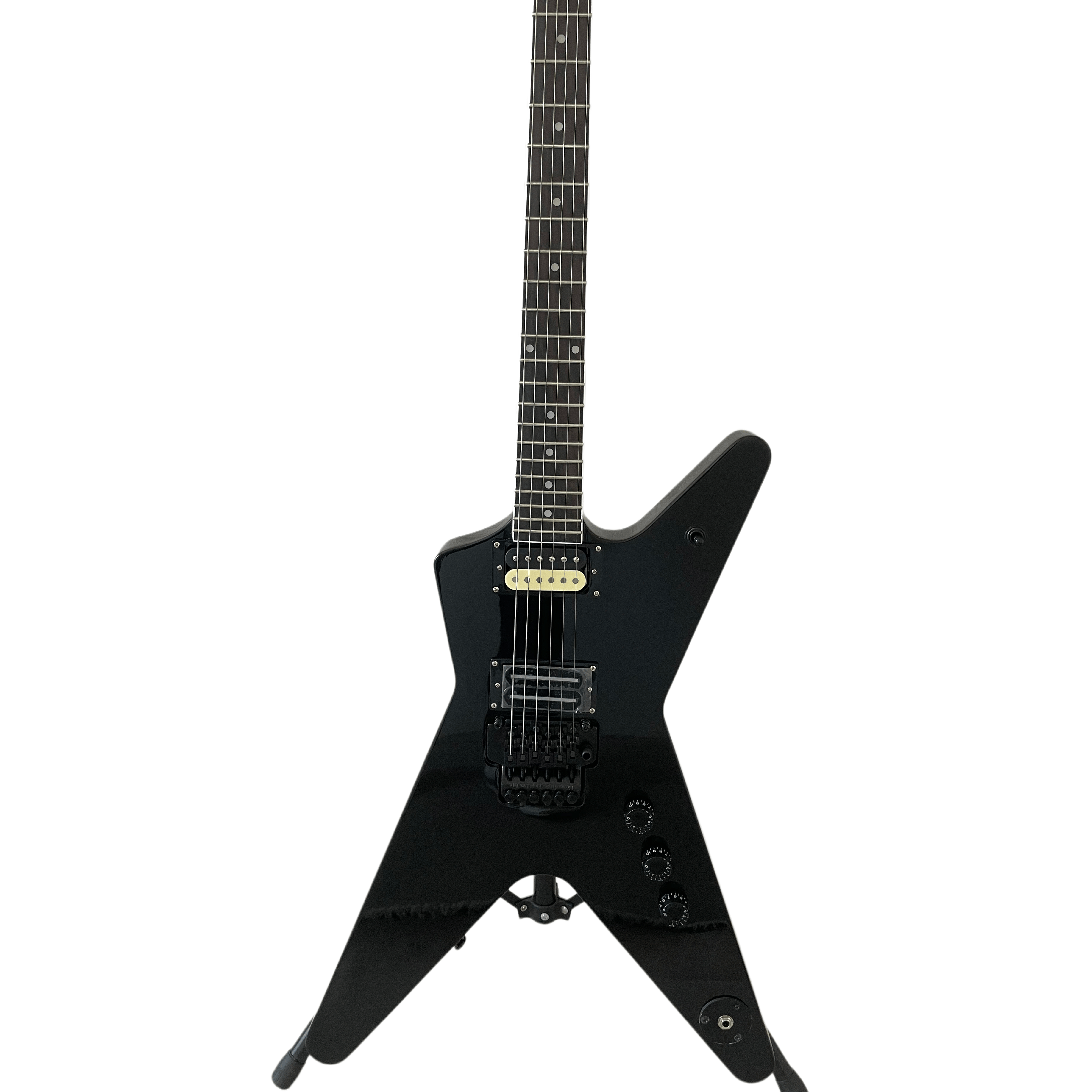 OEM 6 Strings Dimebag Darrel ML  Electric Guitar Black FloydRose Vibrato Mahogany Body