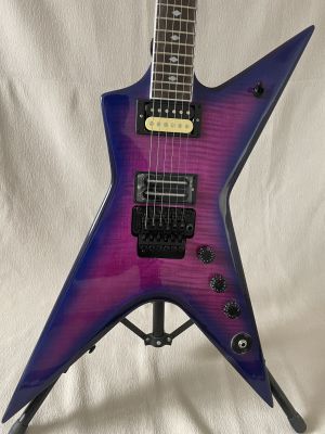 OEM Dimebag Darrell Stealth Electric Guitar Purple Flame Maple Top FloydRose Vibrato