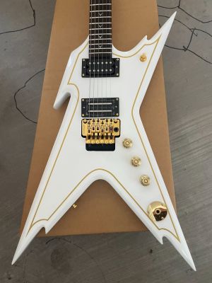 OEM 6 Strings Dimebag Razorback Electric Guitar FloydRose Vibrato White