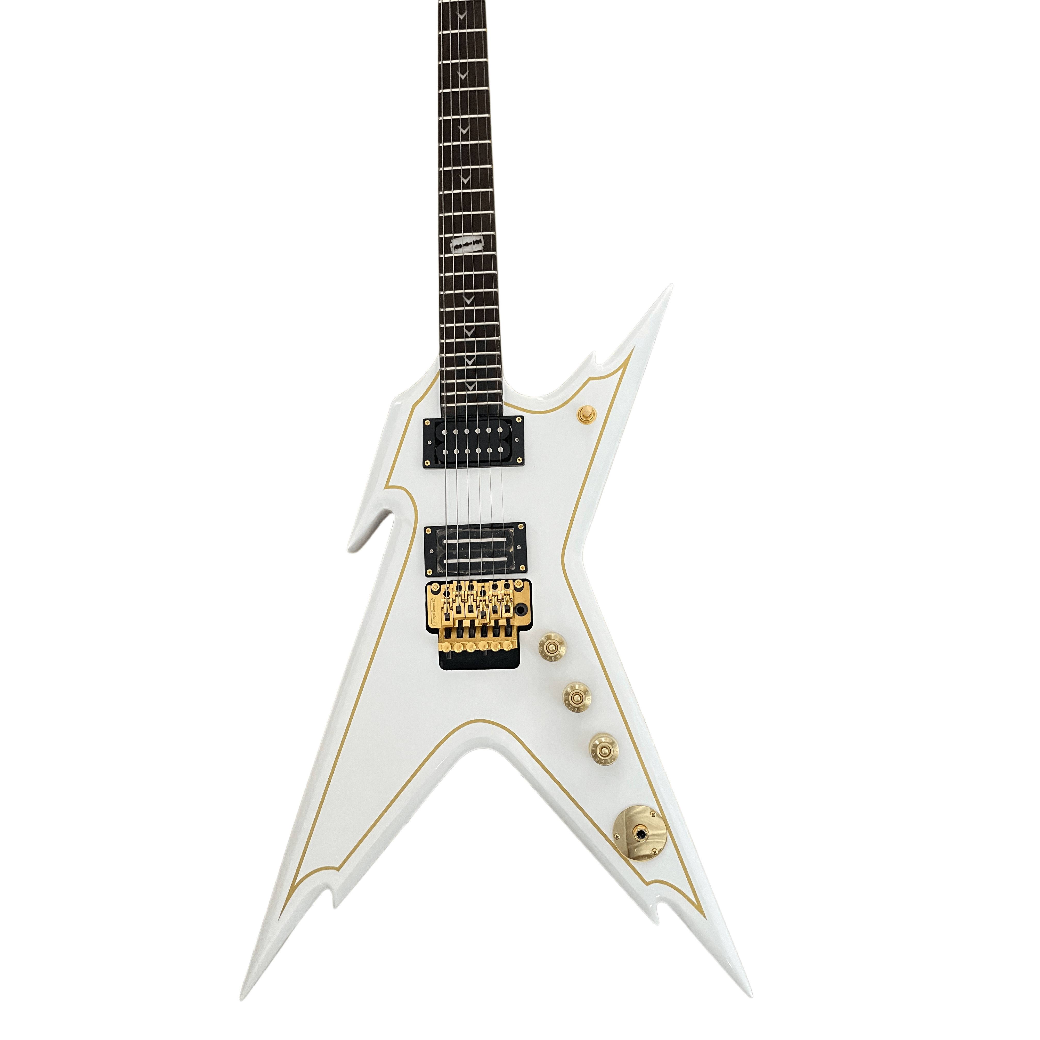 OEM 6 Strings Dimebag Razorback Electric Guitar FloydRose Vibrato White