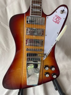 Firebird Electric Guitar,Three Pickups Remote Sensing Vibrato Vintage Sunburst