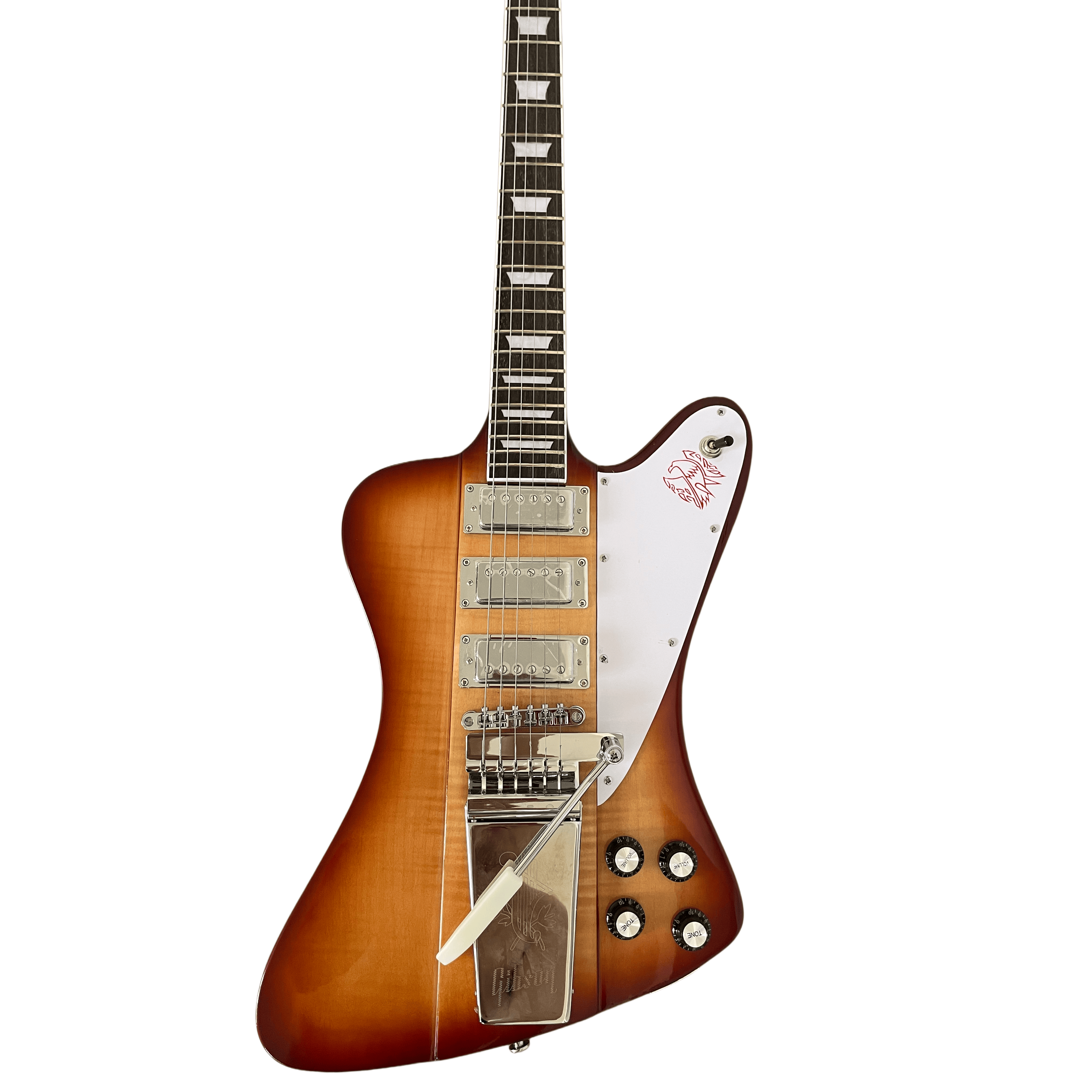 Firebird Electric Guitar,Three Pickups Remote Sensing Vibrato Vintage Sunburst