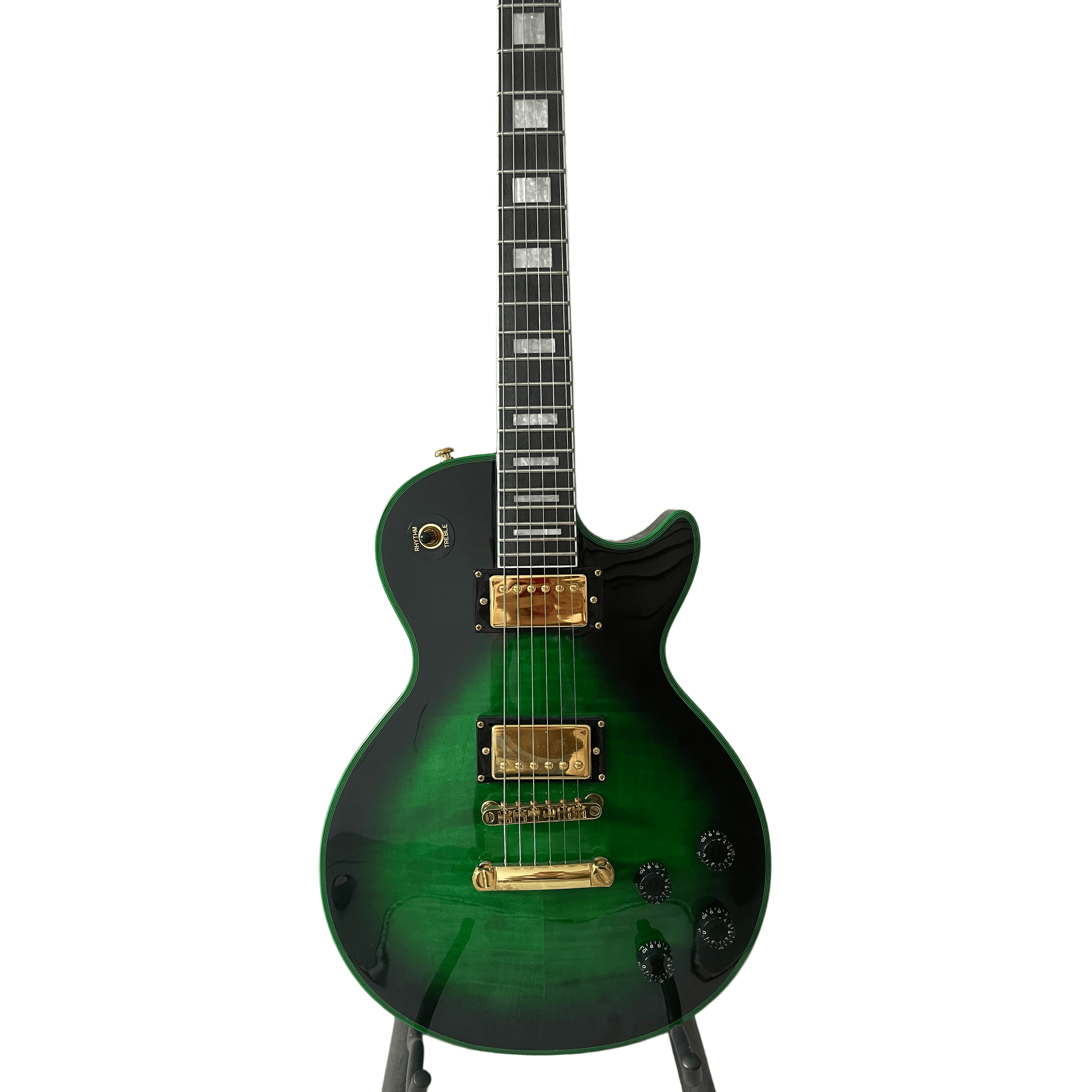 High Quality LP Electric Guitar Mahogany Body Gold Hardware Green