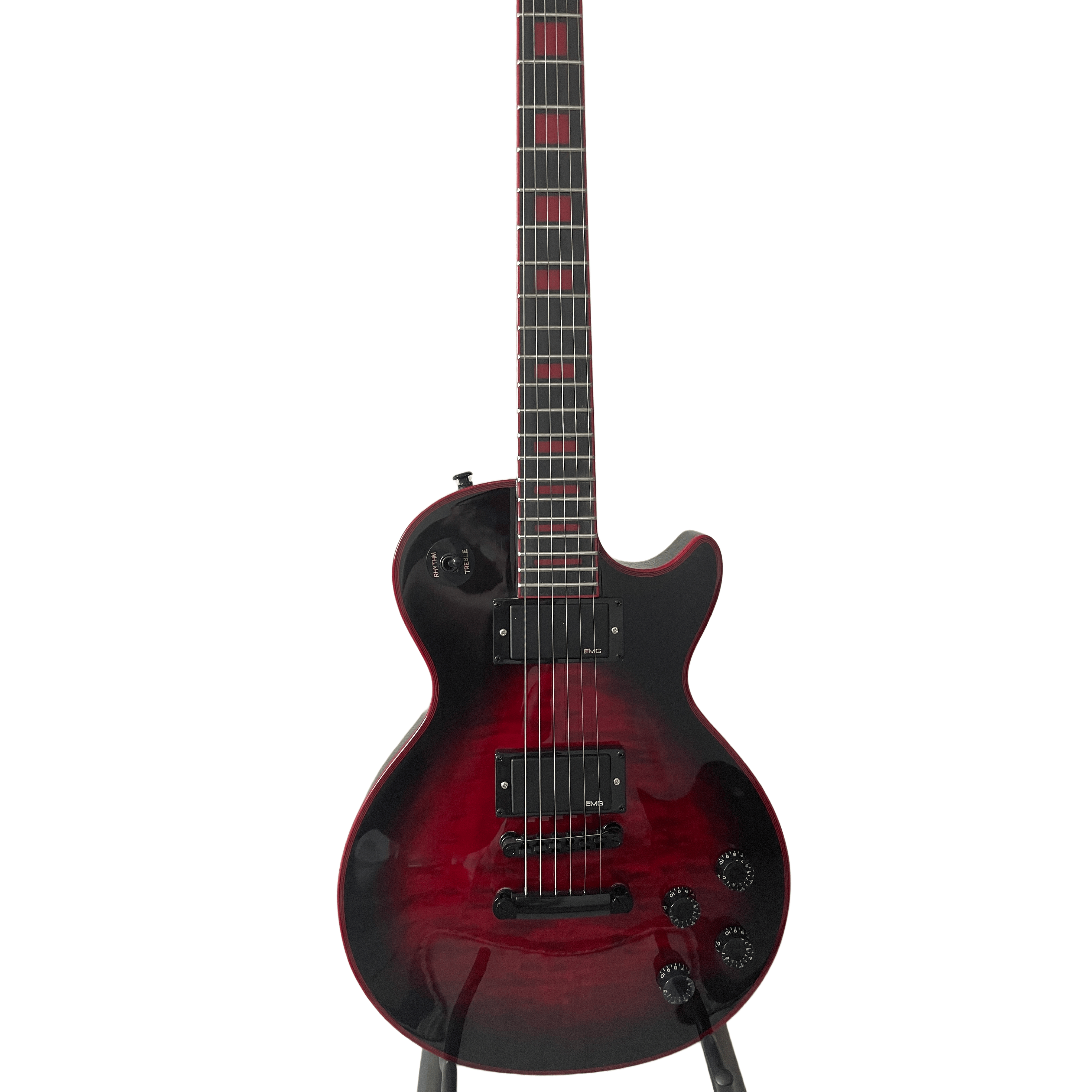 Custom LP Red Widow 2015 ElectricGuitar Black Accessories EMG Pickups