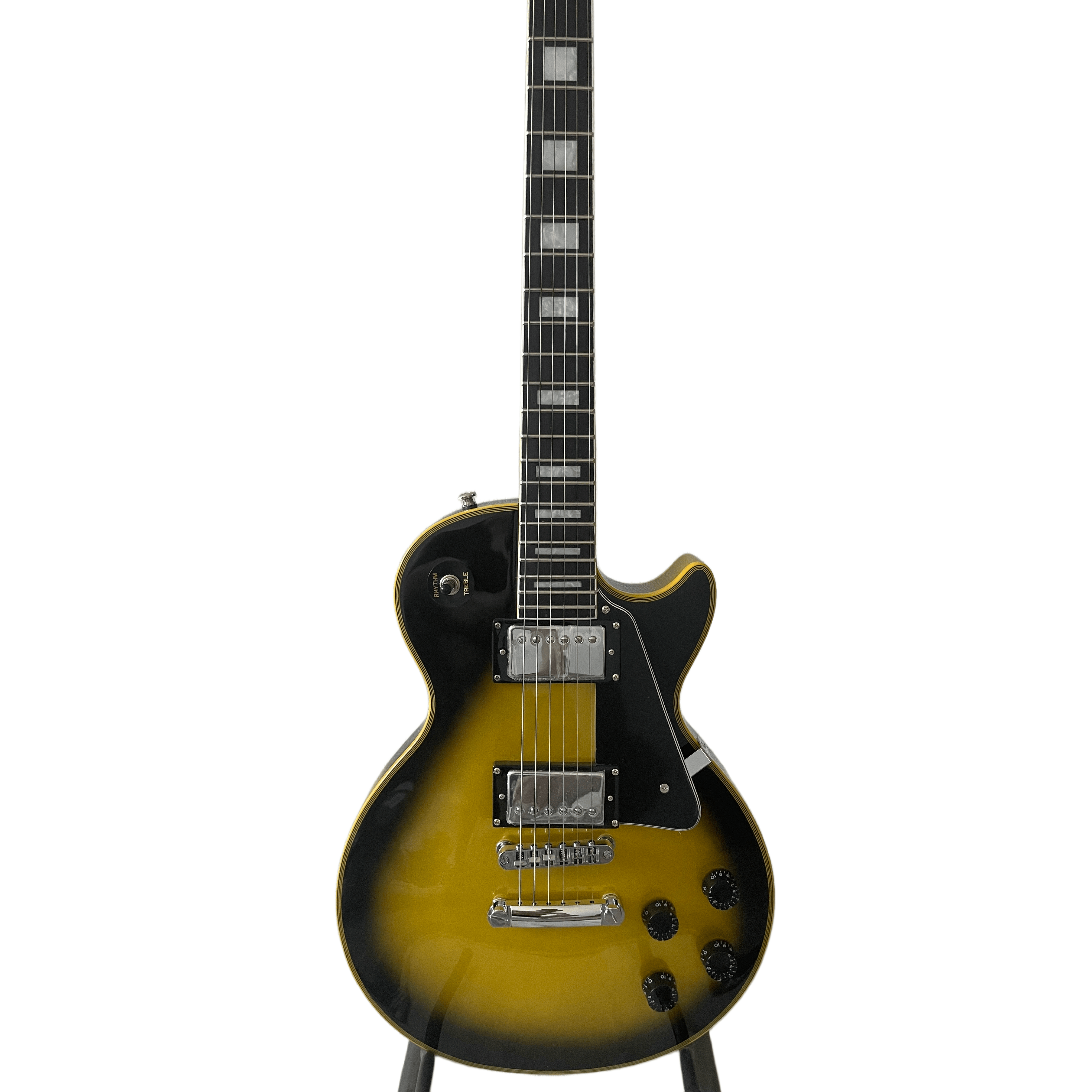 High Quality LP Electric Guitar, Chrome Hardware Yellow Wrap And Logo