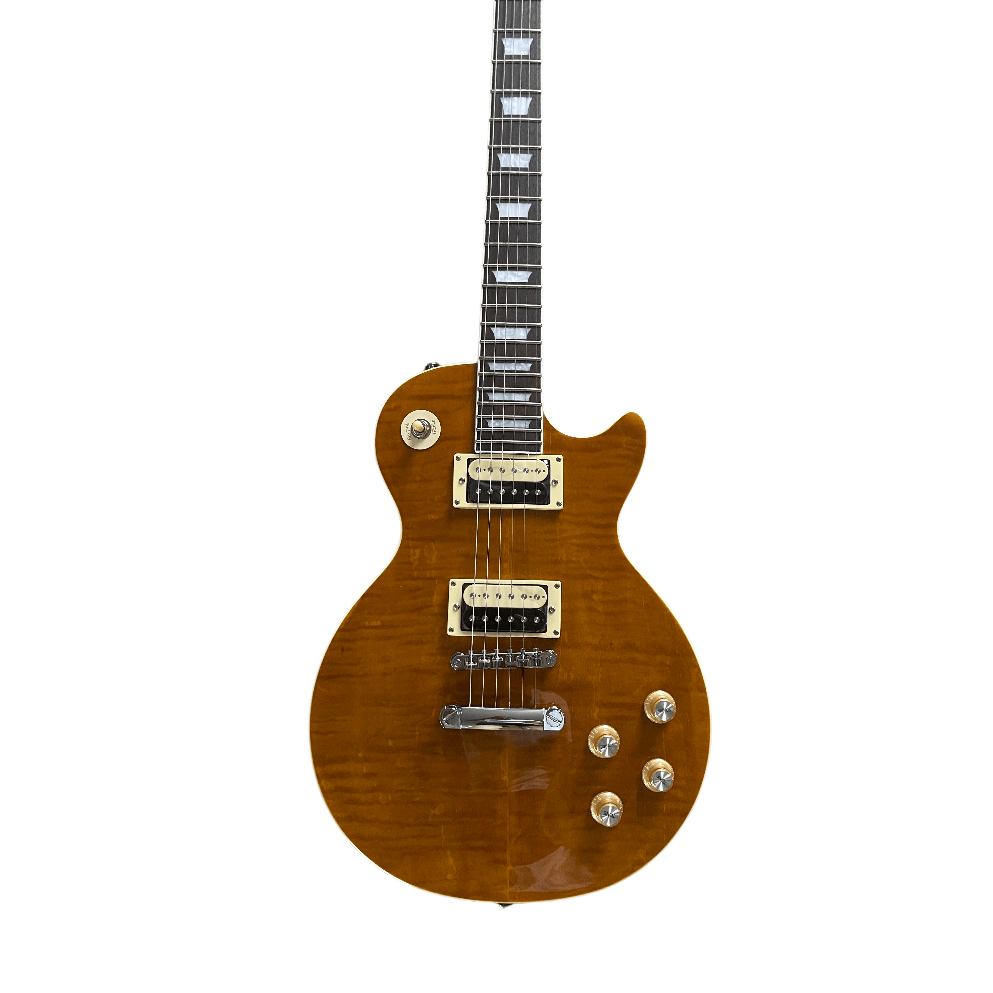 Yellow LP Electric Guitar Mahogany Body Tune-O-Matic Bridge Round Fret 2H Pickups