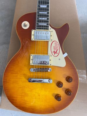 Standard LP Electric Guitar Mahogany Body Flame Maple Top 6 String