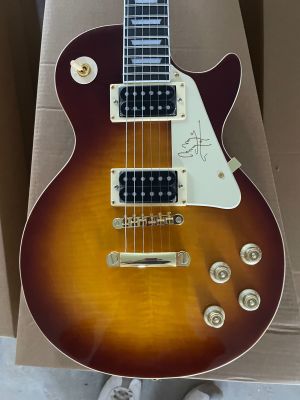 Standard LP Electric Guitar Mahogany Body Flame Maple Top 6 String 2H Pickups