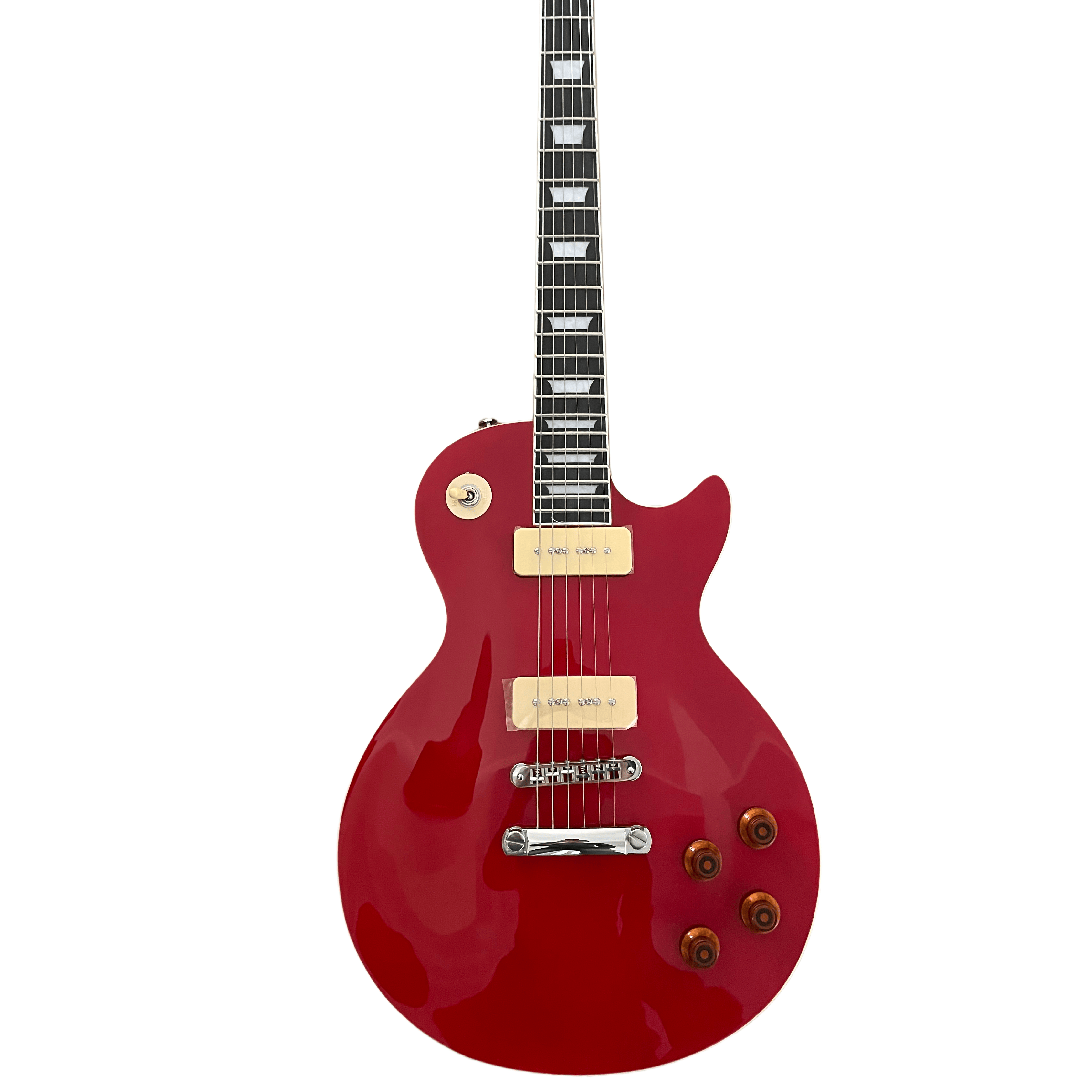 Custom Standard Silver Pink Red LP Electric Guitar, Silver Hardware, Free Shipping