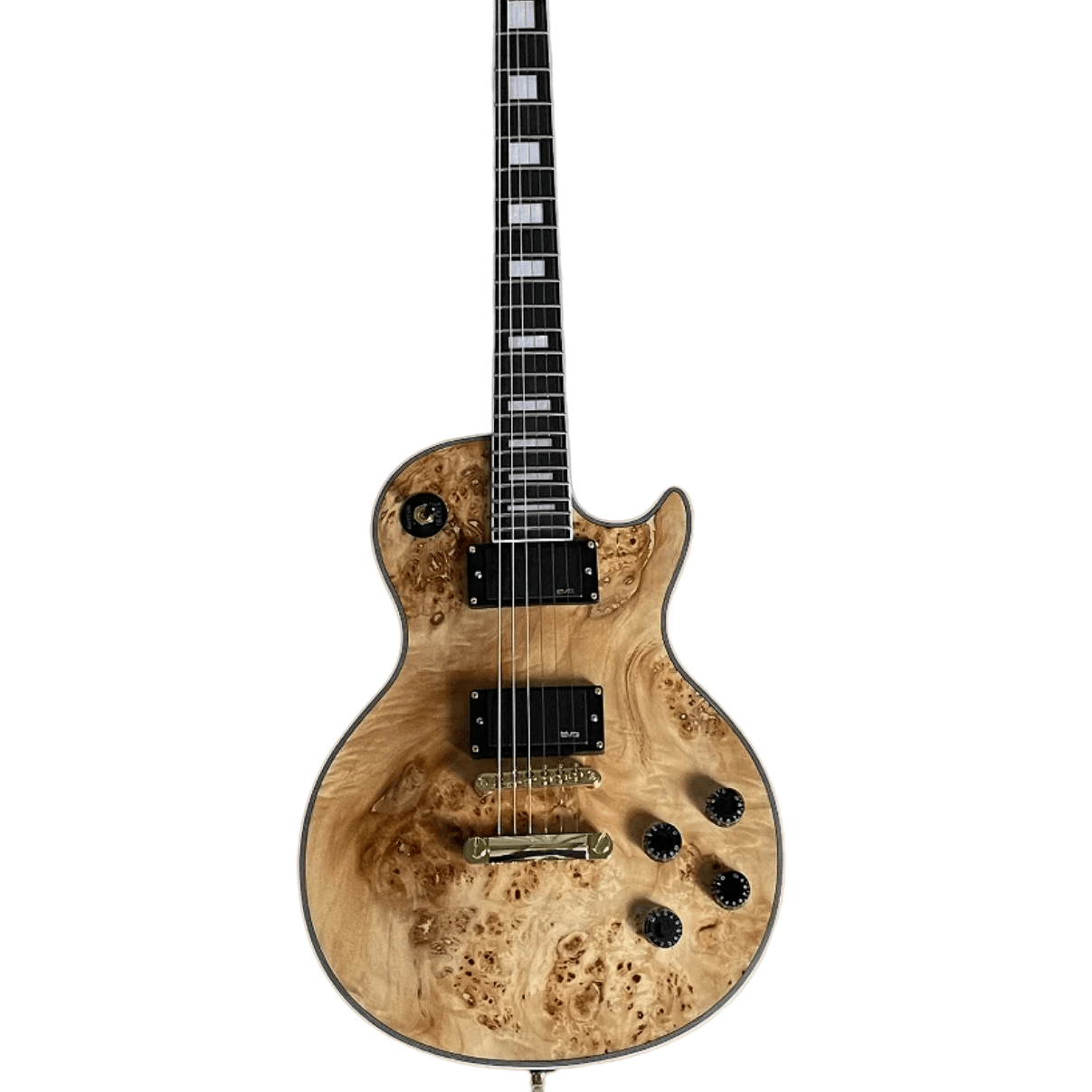 Custom LP Electric Guitar Nature Burl Maple Top Mahogany Body Fast Delivery