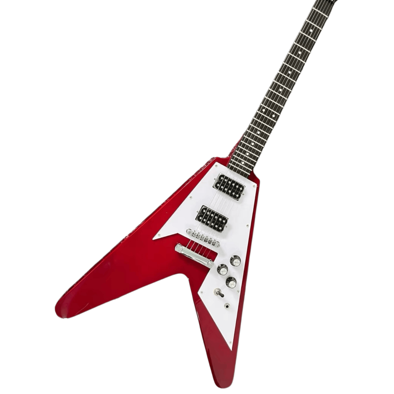Shaped Flying V Electric Guitar Red Mahogany Body Rosewood Fingerboard