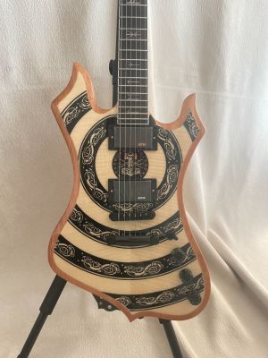 Special Shape Zakk Wylde Electric Guitar Mahogany Body Black Hardware  Yellow