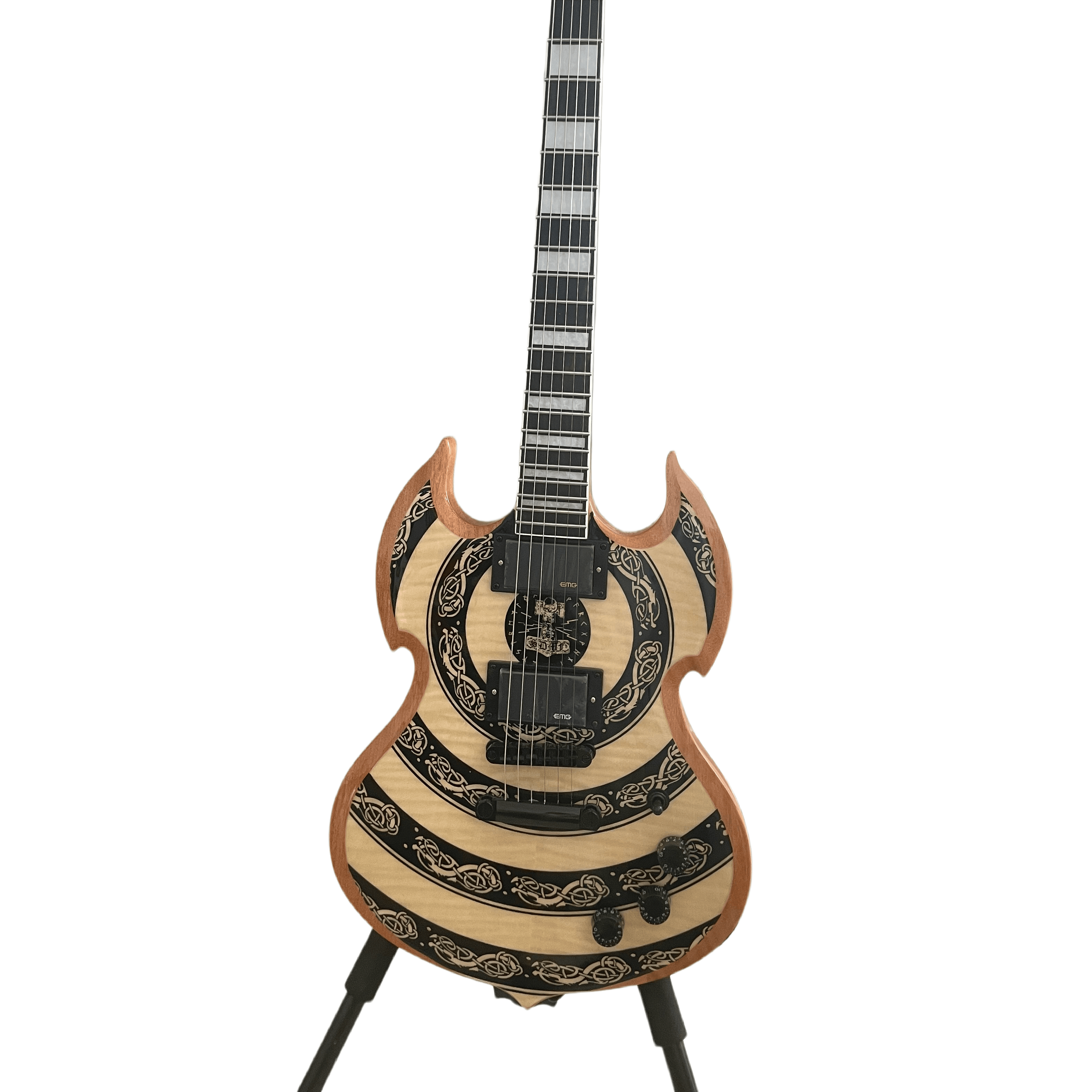High-end Customization Electric Guitar S Wylde Audio G Yellow  EMG Pickup