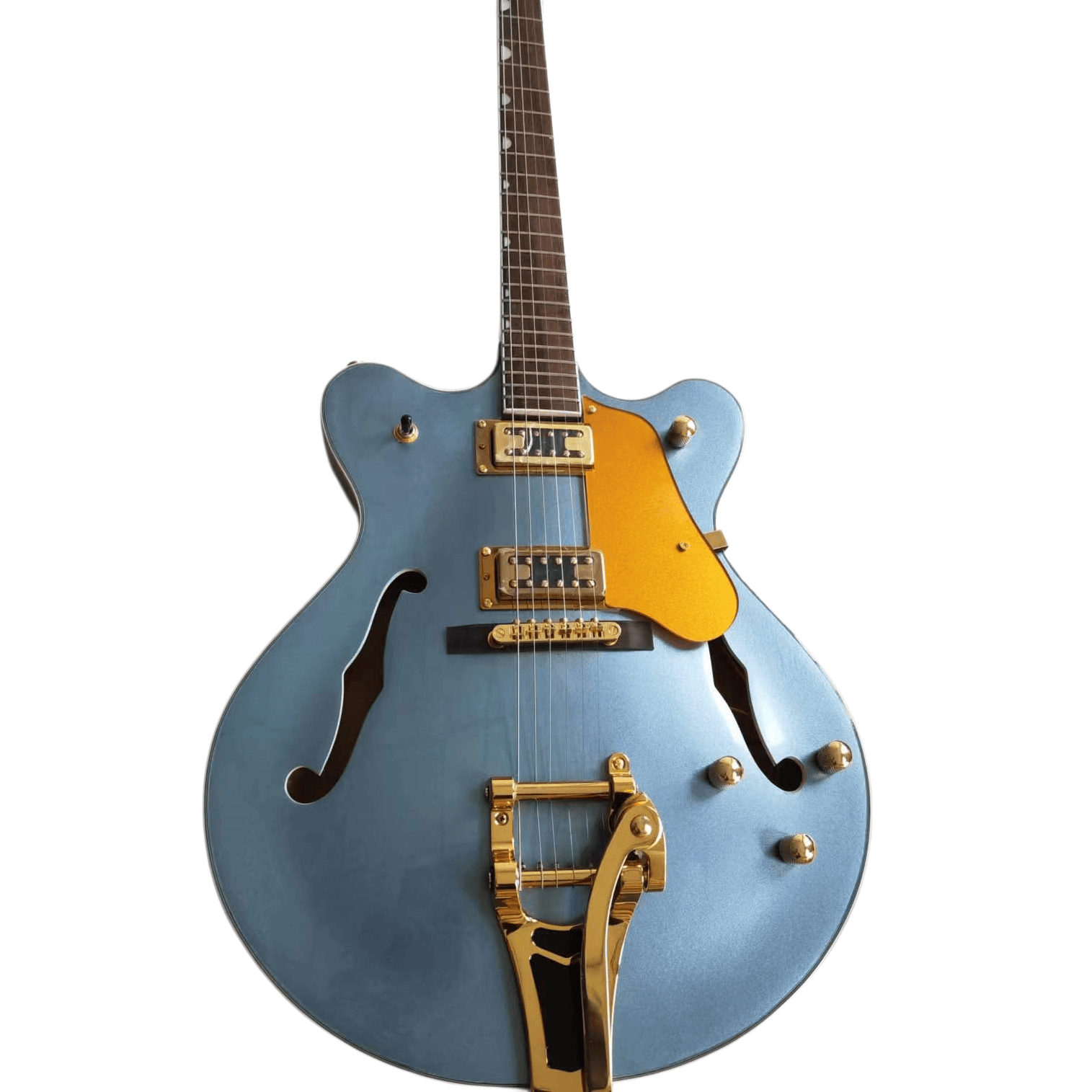 Classic F-Hole Jazz Hollow 335 Electric Guitar Mahogany Fingerboard Blue
