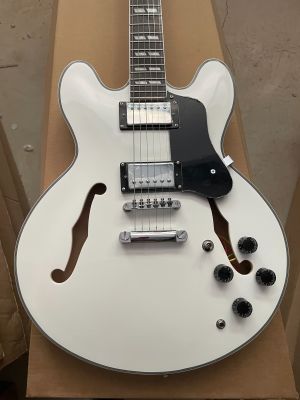ES335 Electric Guitar Semi Hollow Black Pickguard Chrome Hardware