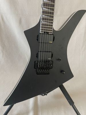 High-end  Black JK Electric Guitar Floyd Rose Vibrato Rosewood Fingerboard