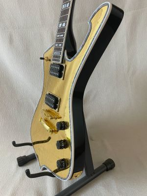 New Iceman Paul Stanley Electric Guitar Yellow  Super Cool Cracked Mirror