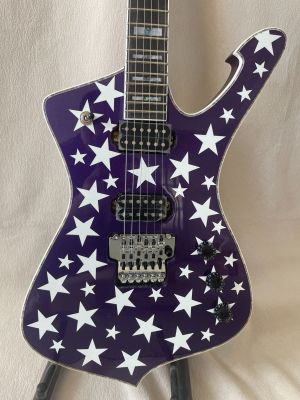 Iceman Silver Star Purple  Electric Guitar HH Open Pickup Floyd Rosewood Fingerboard