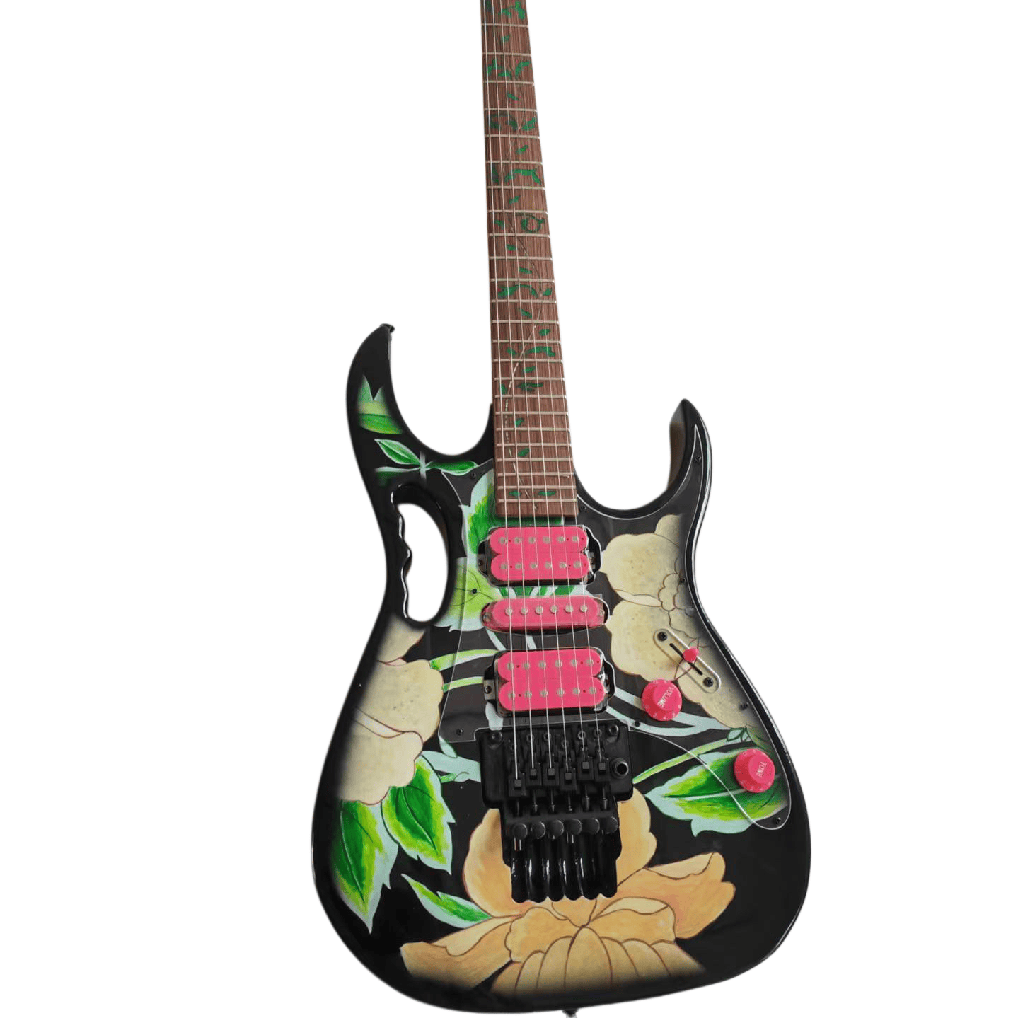 Custom High Quality 6 String Steve Vai Electric Guitar Jem77 FP Floral Pattern Veneer