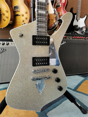 Iceman Paul Stanley Use Style Electric Guitar Pickguard Abalone Body Binding Chrome Hardware Large Particle Finish