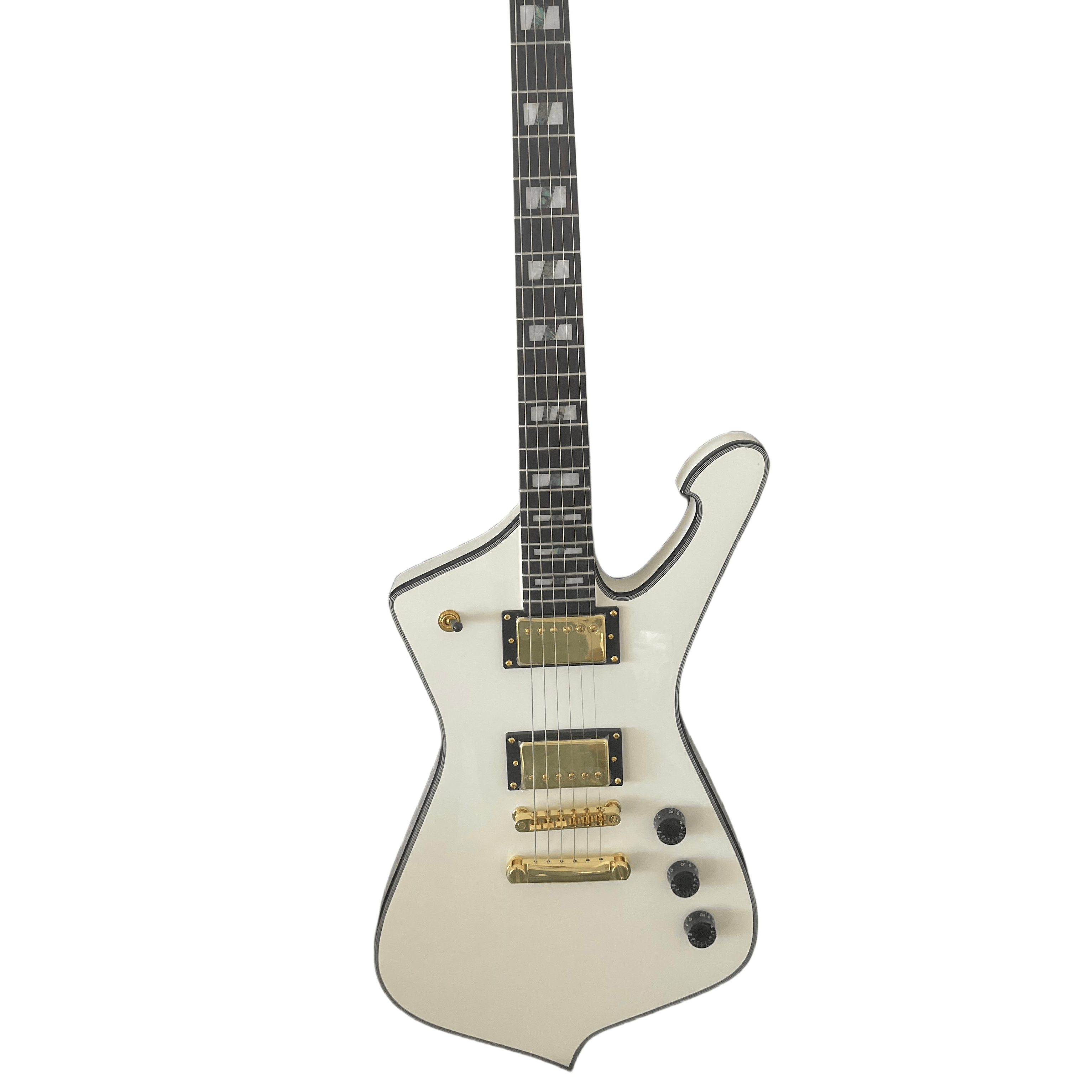 High Quality Snow White Iceman Electric Guitar Gold Hardware H-H Pickup