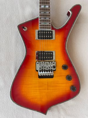 Iceman Paul Stanley Use Style Electric Guitar Flame MapleTop Chrome Floyd Rosewood Cherry