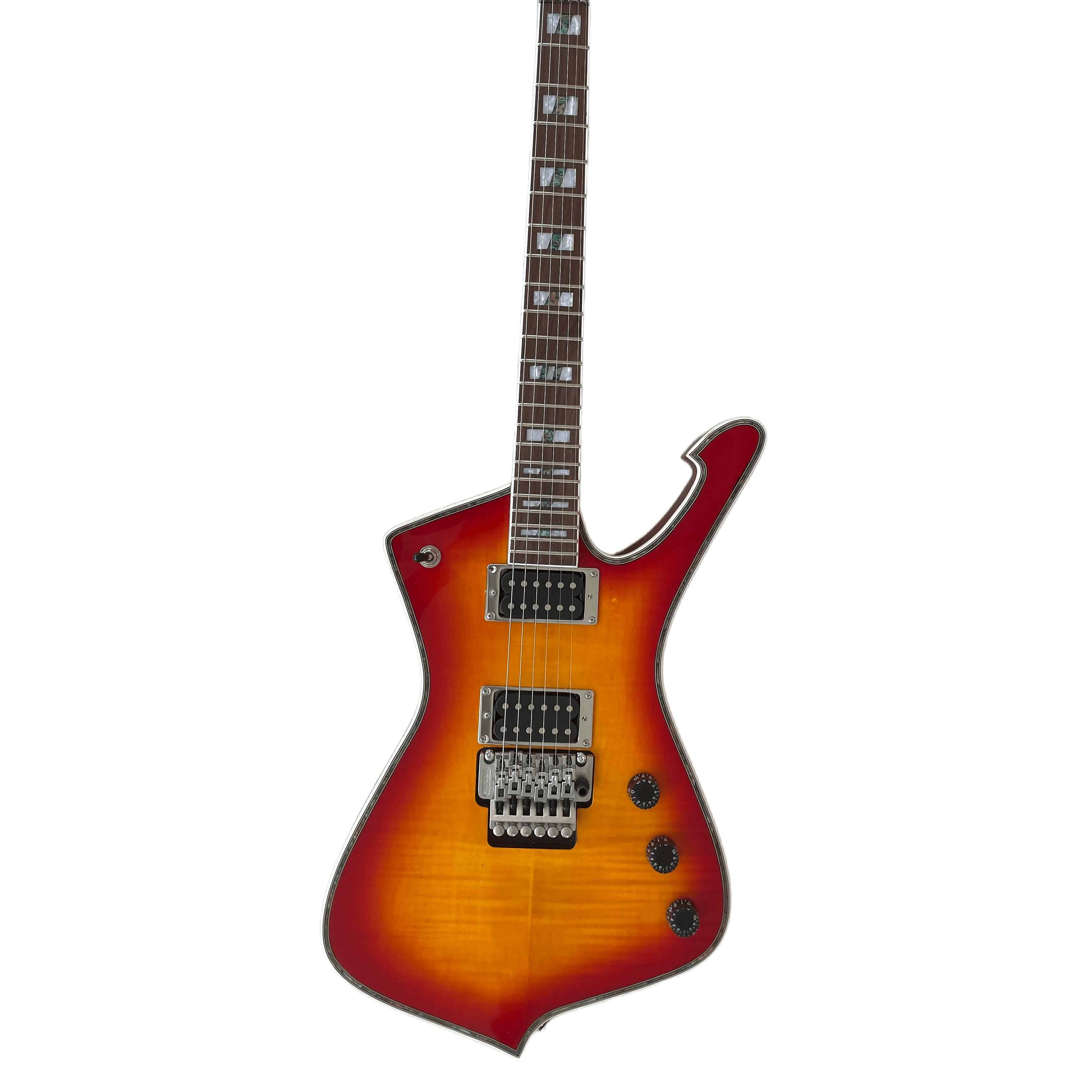Iceman Paul Stanley Use Style Electric Guitar Flame MapleTop Chrome Floyd Rosewood Cherry