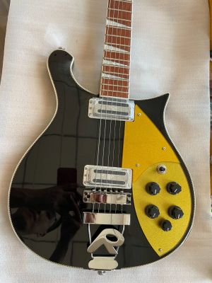 Black 660 Electric Guitar Basswood Body Rosewood Fingerboard Neck Thtough Joint 'R' Tailpiece