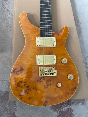 Yellow Electric Guitar Large Floral Finish Lower Flyer Inlay Gold Accessories