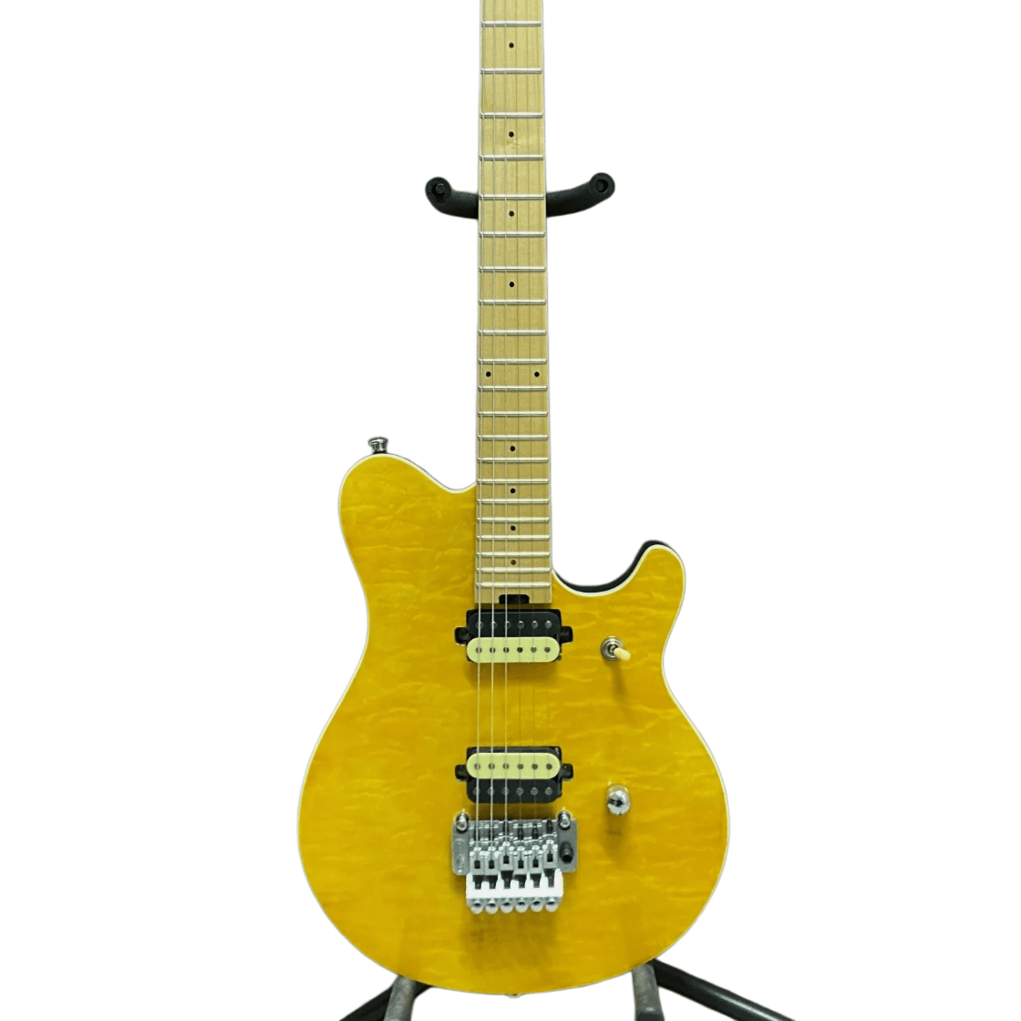 US OLP Bright yellow sterling electric guitar tremolo bridge quilted maple top