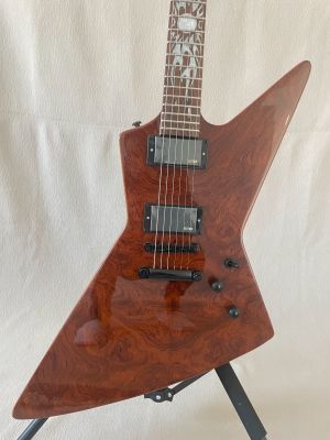 Original Wood Color EMG Pickups Explorer Electric Guitar  Mahogany Body Rosewood Fretboard