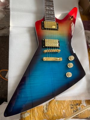 New Colorful Explorer Electric Guitar  Gold Hardware