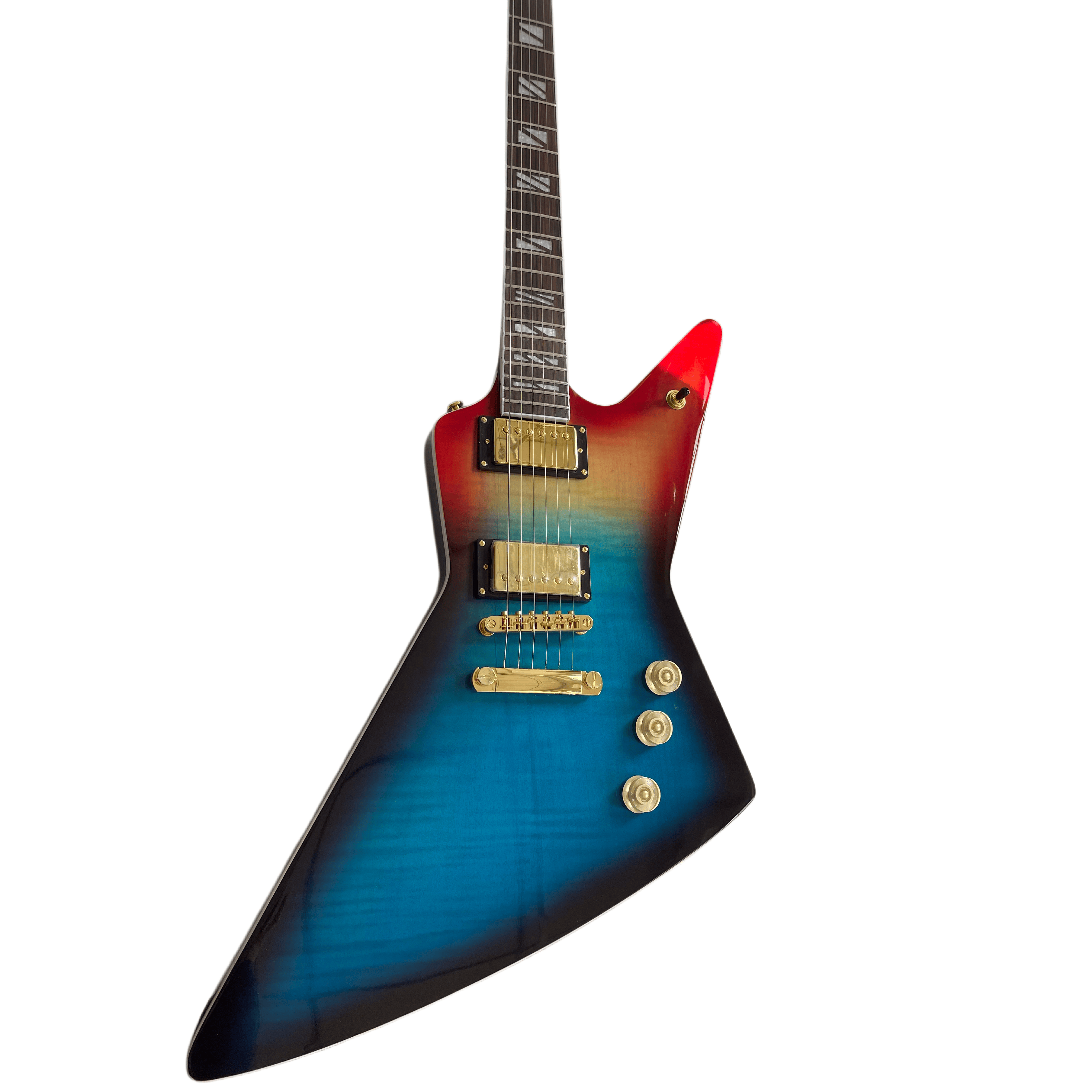New Colorful Explorer Electric Guitar  Gold Hardware