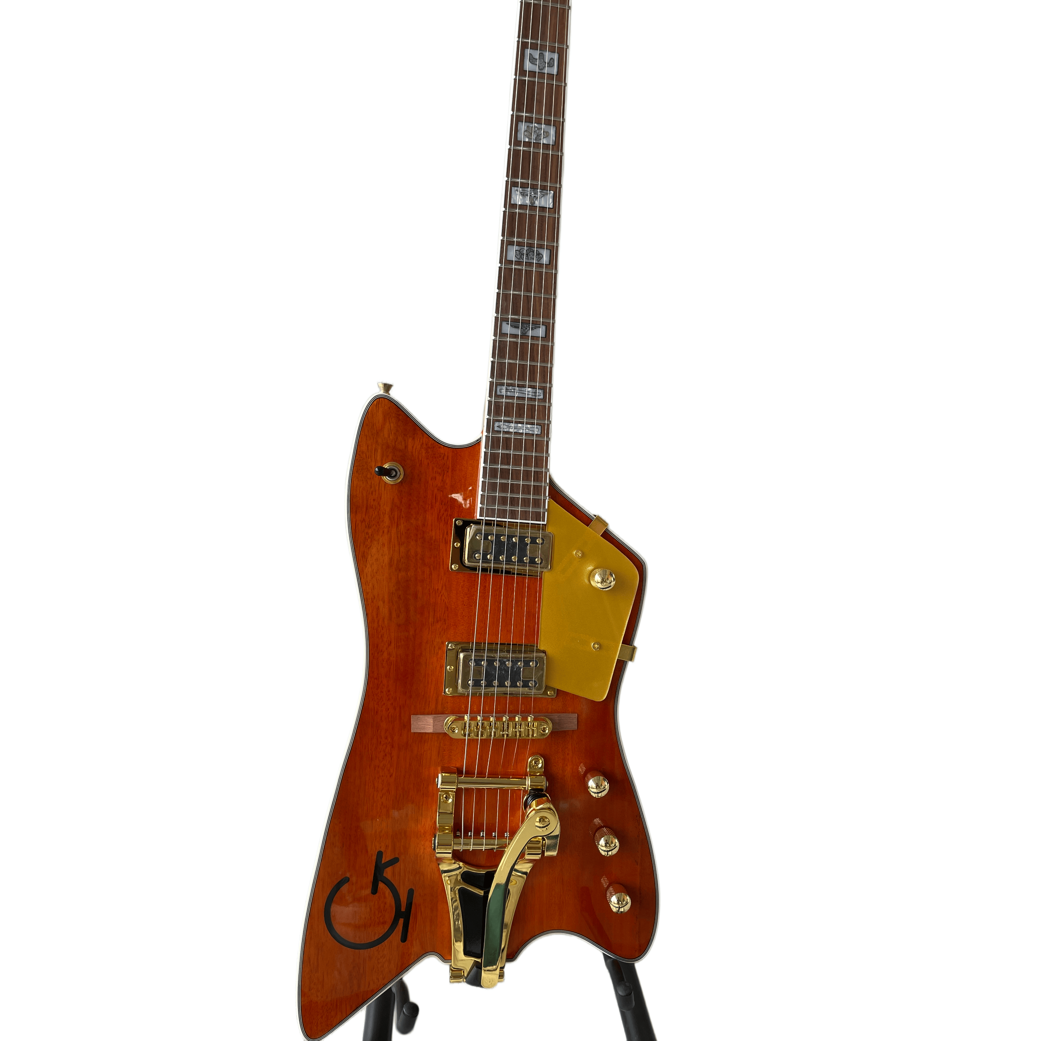 Signature Big Rock Jazz  Electric Guitar, Dual Pickups, Gold Accessories